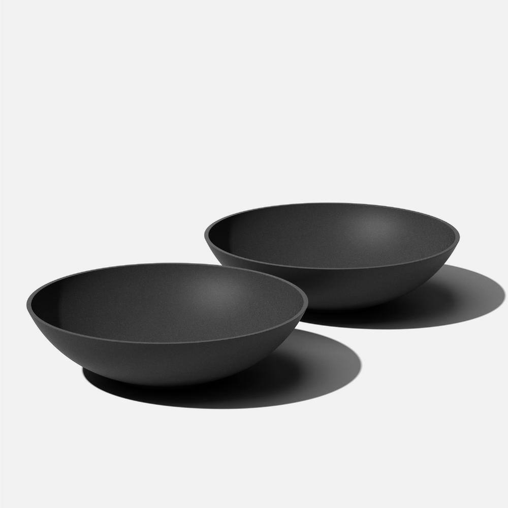 Veradek Lane Bowl 24 in. Black Plastic Round Planter (2-Pack) LBV24B-2PK