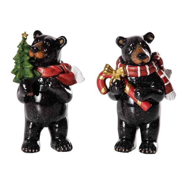 Gallerie Ii Black Bear Figurine Set Of 2