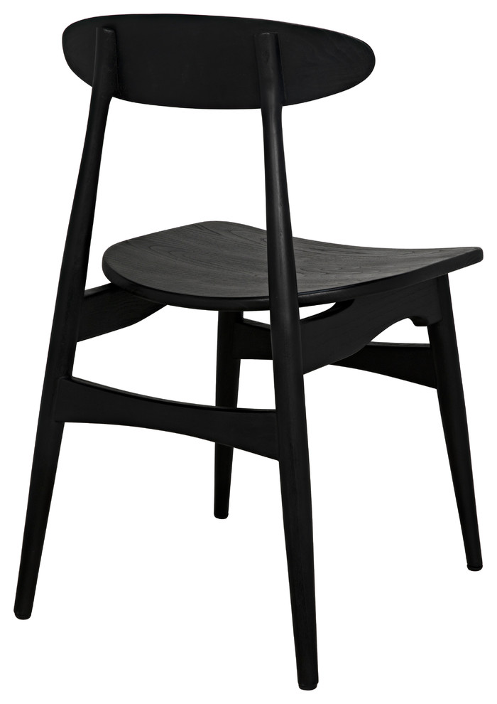 Surf Chair  Charcoal Black   Midcentury   Dining Chairs   by HedgeApple  Houzz