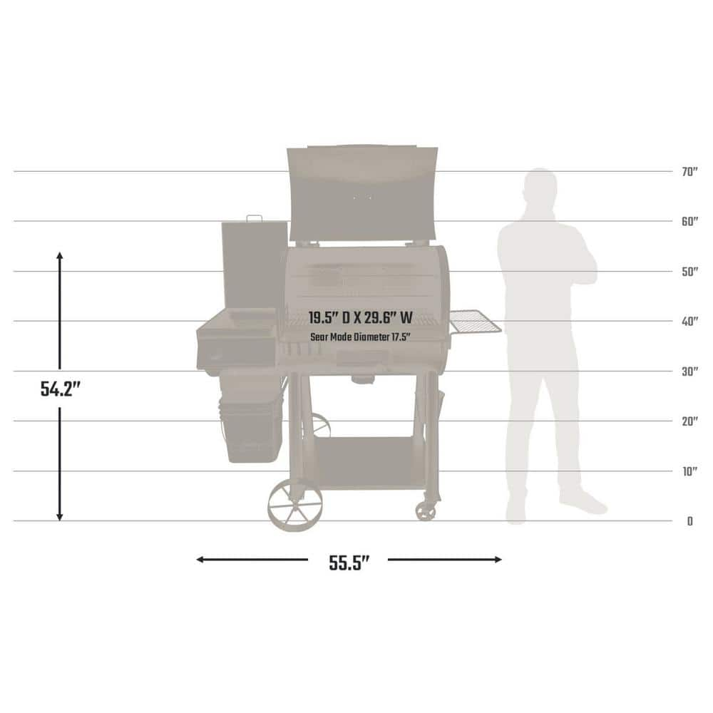 OKLAHOMA JOE'S Rider 1200 DLX Pellet Grill and Smoker in Black with 1,234 sq. in. Cooking Space 22202150