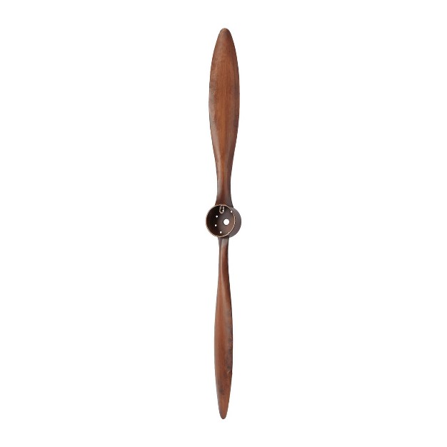 Metal Airplane Propeller 2 Blade Wall Decor With Aviation Detailing Brown Olivia amp May