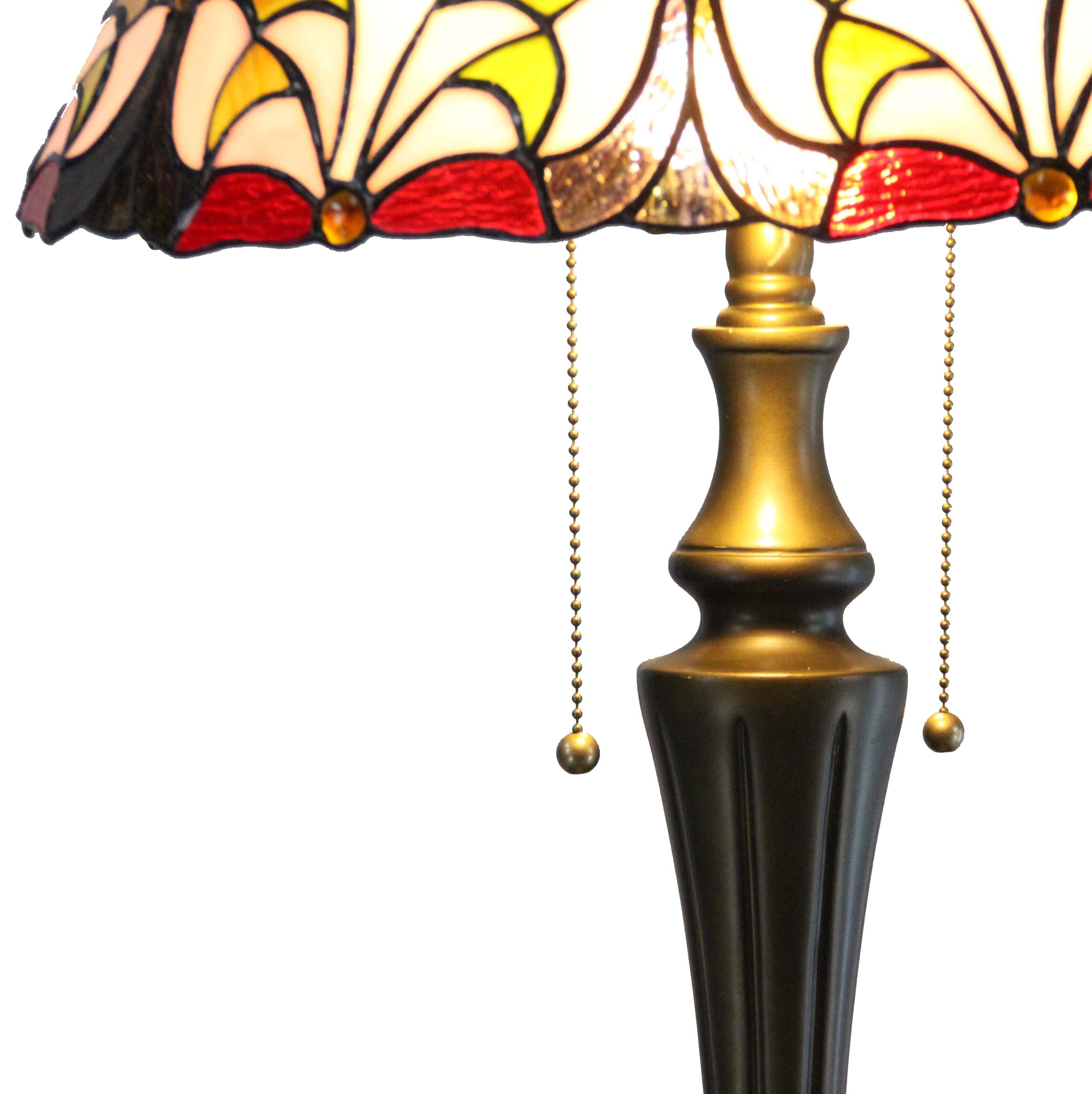  Style Elegant 2 Lights Desktop Lamp 16-Inch Shade15719