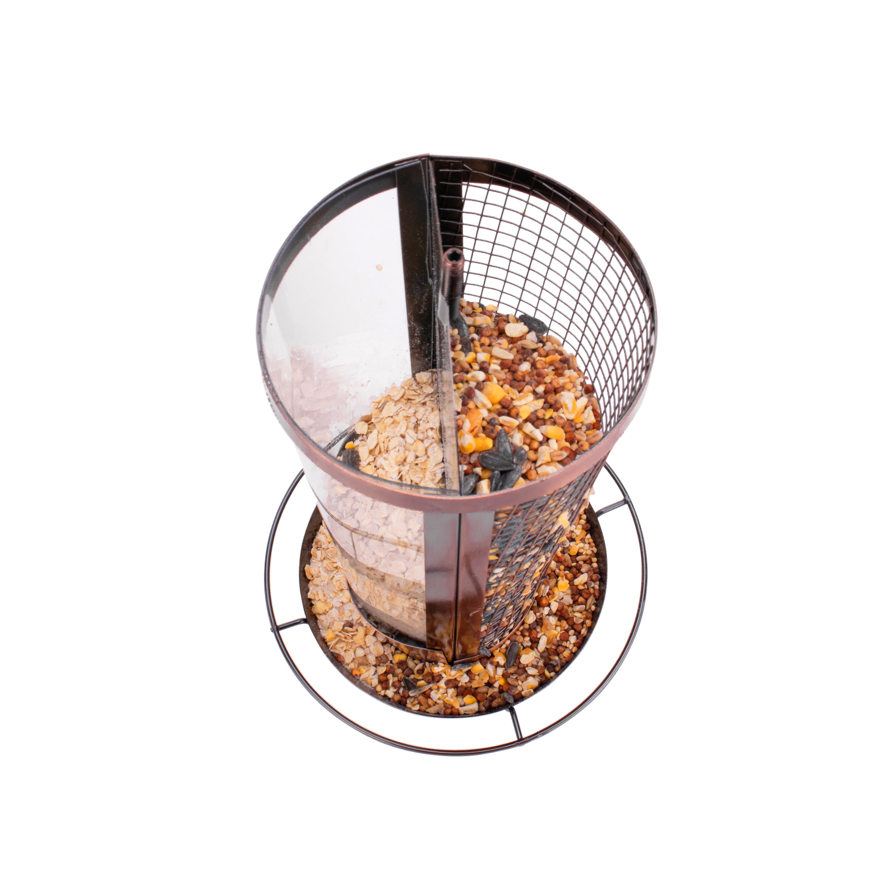 Bliss Outdoors Hanging 2-in-1 Bird Feeder W/ Twist-Lock Cover， 2.5 lb. Food Capacity