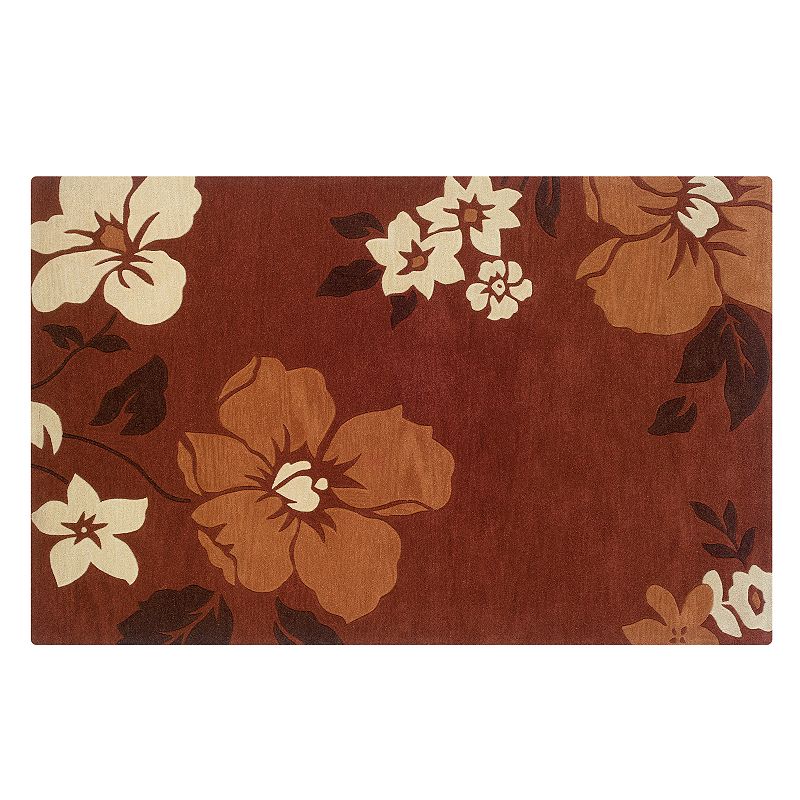 Linon Trio with a Twist Floral Rug - 5' x 7'