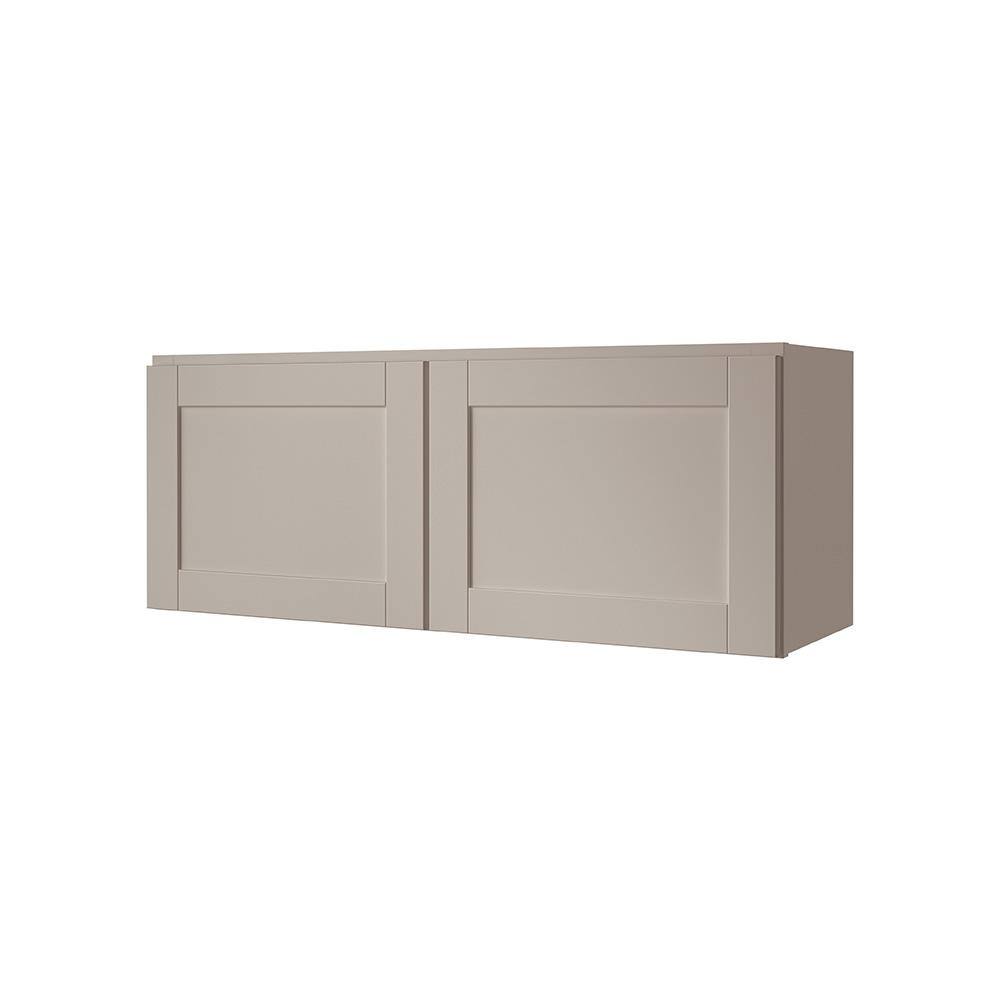 Hampton Bay Westfield Dusk Gray Shaker Stock Assembled Wall Kitchen Bridge Cabinet (36 in. W x 12 in. D x 14 in. H) F12W3614B