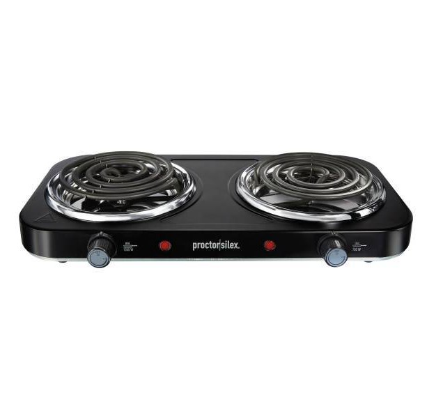 Proctor Silex Electric Double Burner Cooktop 34115