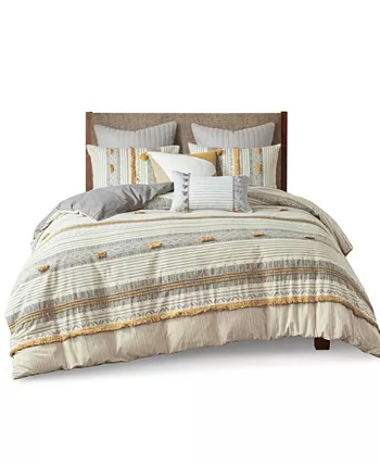 INK+IVY Cody Cotton 3-Pc. Duvet Cover Set， Full Queen