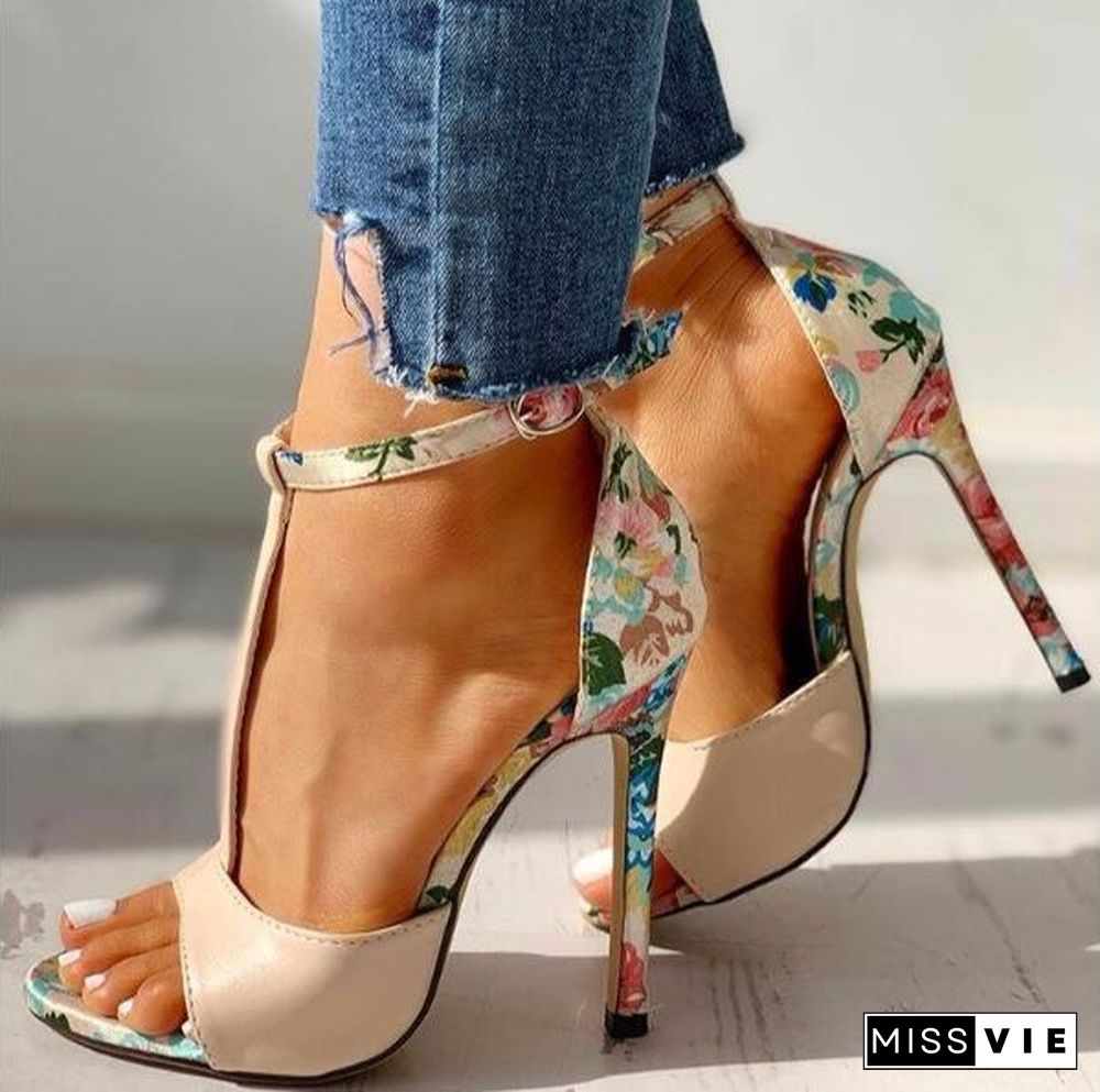 Ladies Summer Sandals Fashion Solid Color Serpentine Casual Open Toe Super High Heel Fish Head Snake Pumps