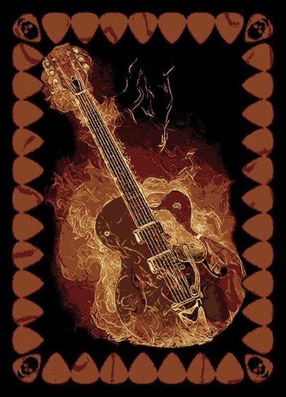 United Weavers Elements Flaming Guitar Woven Polypropylene Area Rug Multi 582173  x 782172  Crowdfused