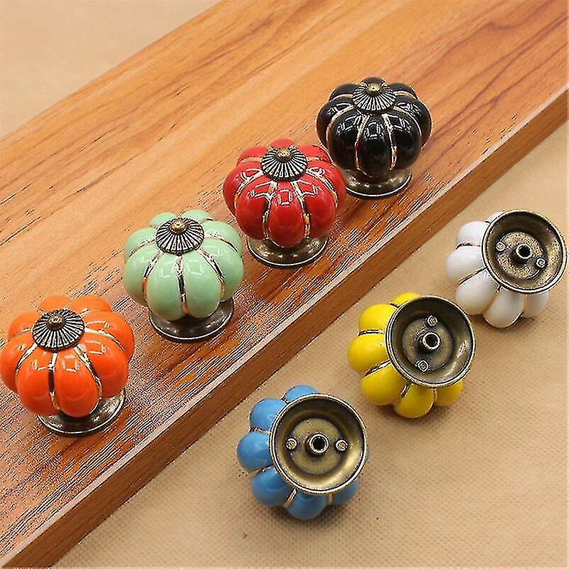 10 Pcs Ceramic Drawer Knobs Cabinet Knob For Kitchen Drawers And Cupboards Qucyy Gift