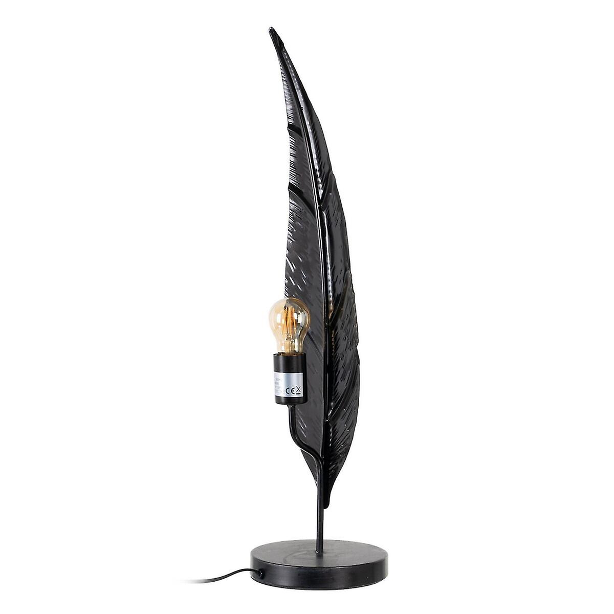 Desk lamp 18 x 18 x 72 cm Black Golden Metal