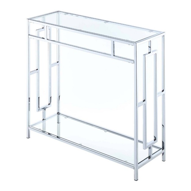 Town Square Chrome Hall Table Chrome Breighton Home