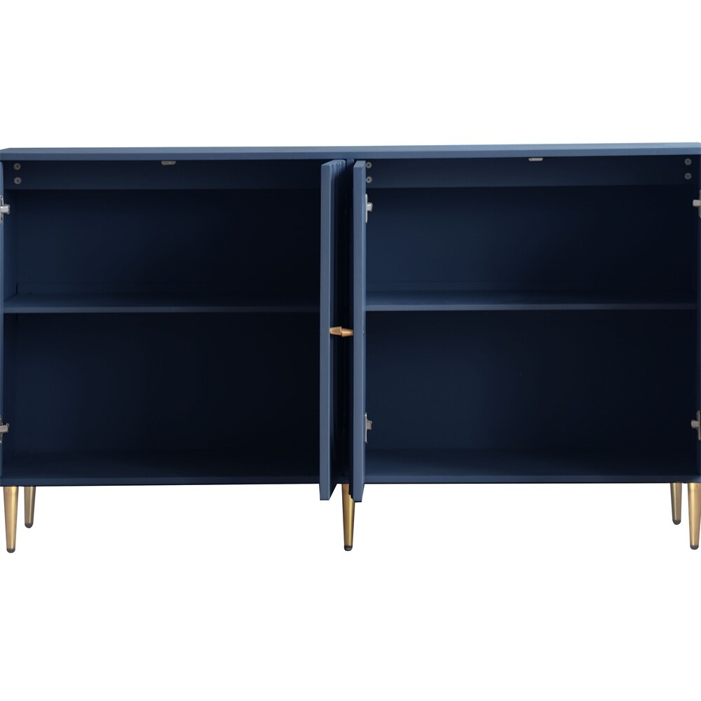 Modern Lacquered 4 Door Wooden Cabinet Sideboard Buffet Server Cabinet