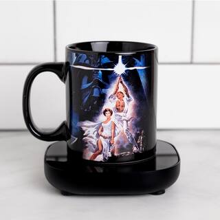 Uncanny Brands Star Wars 'A New Hope' Black Single-Cup Coffee Mug Warmer with Coffee Mug for Your Drip Coffee Maker MW1-SRW-NH1