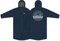 Waves Recycled Sherpa Lined Changing Robe - Rich Navy