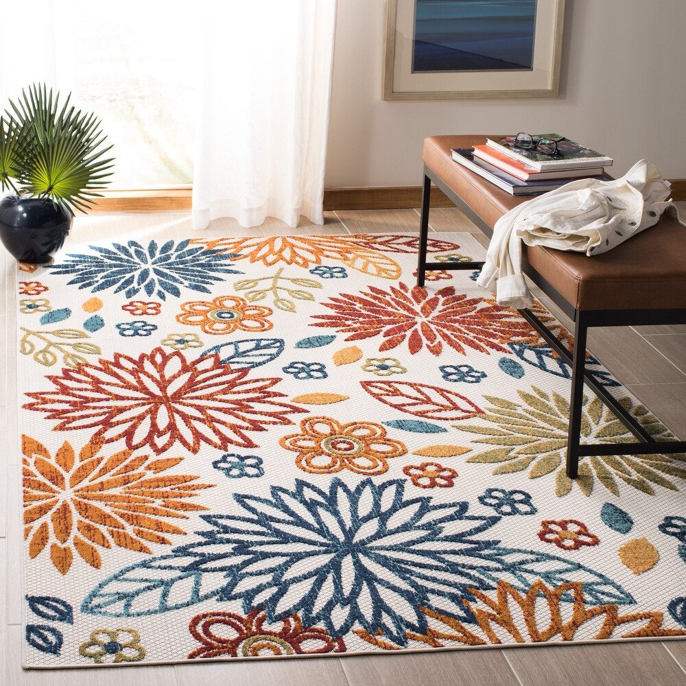 SAFAVIEH Cabana Lyla Indoor/ Outdoor Waterproof Patio Floral Rug