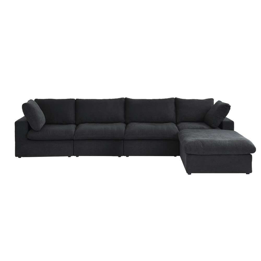 L Shape Couches for Living Room  Modern Modular Convertible Sectional Sofa Couch with Removable Cushion Covers