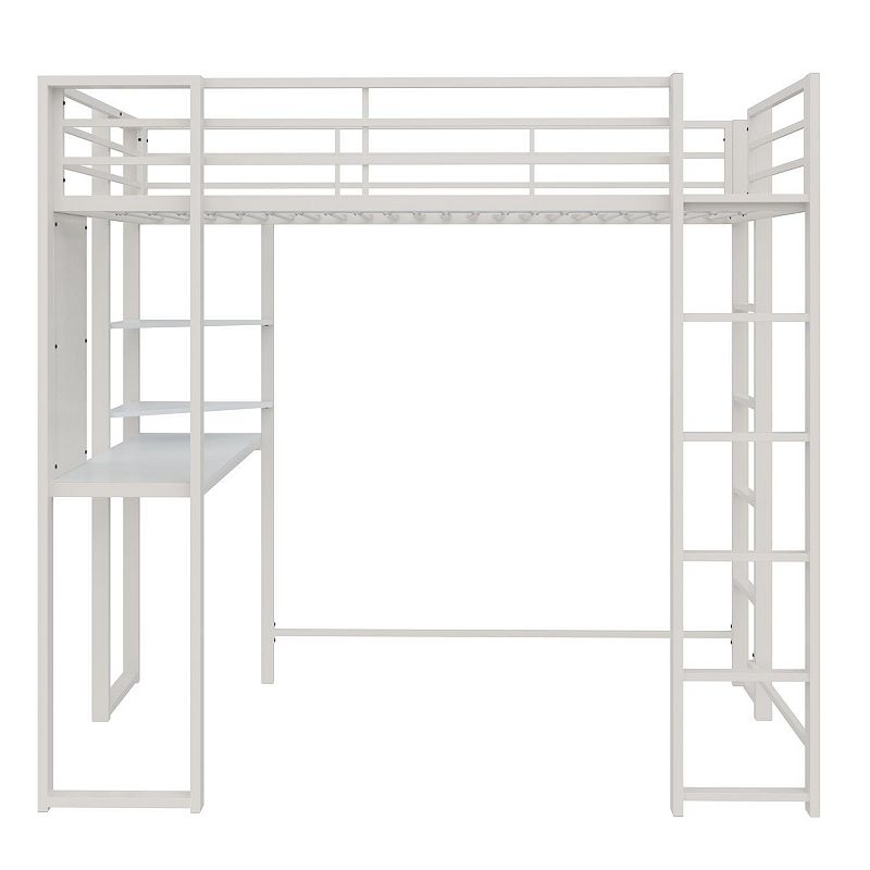 Atwater Living Alix Metal Loft Bed and Desk