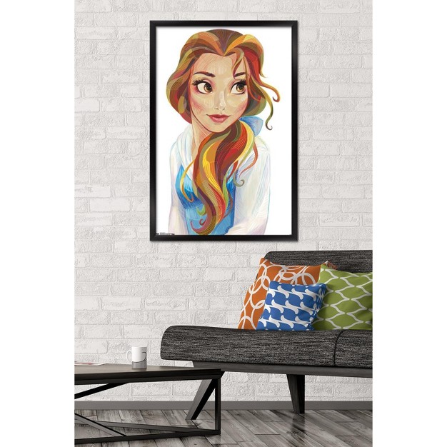 Trends International Disney Beauty And The Beast Belle Stylized Framed Wall Poster Prints