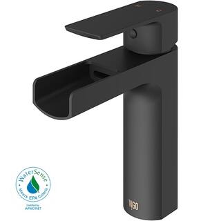 VIGO Ileana Single Handle Single-Hole Bathroom Faucet in Matte Black VG01042MB