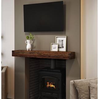 northbeam 72 in. Distressed Fireplace Wall Cap Shelf Mantel SLF0230115010