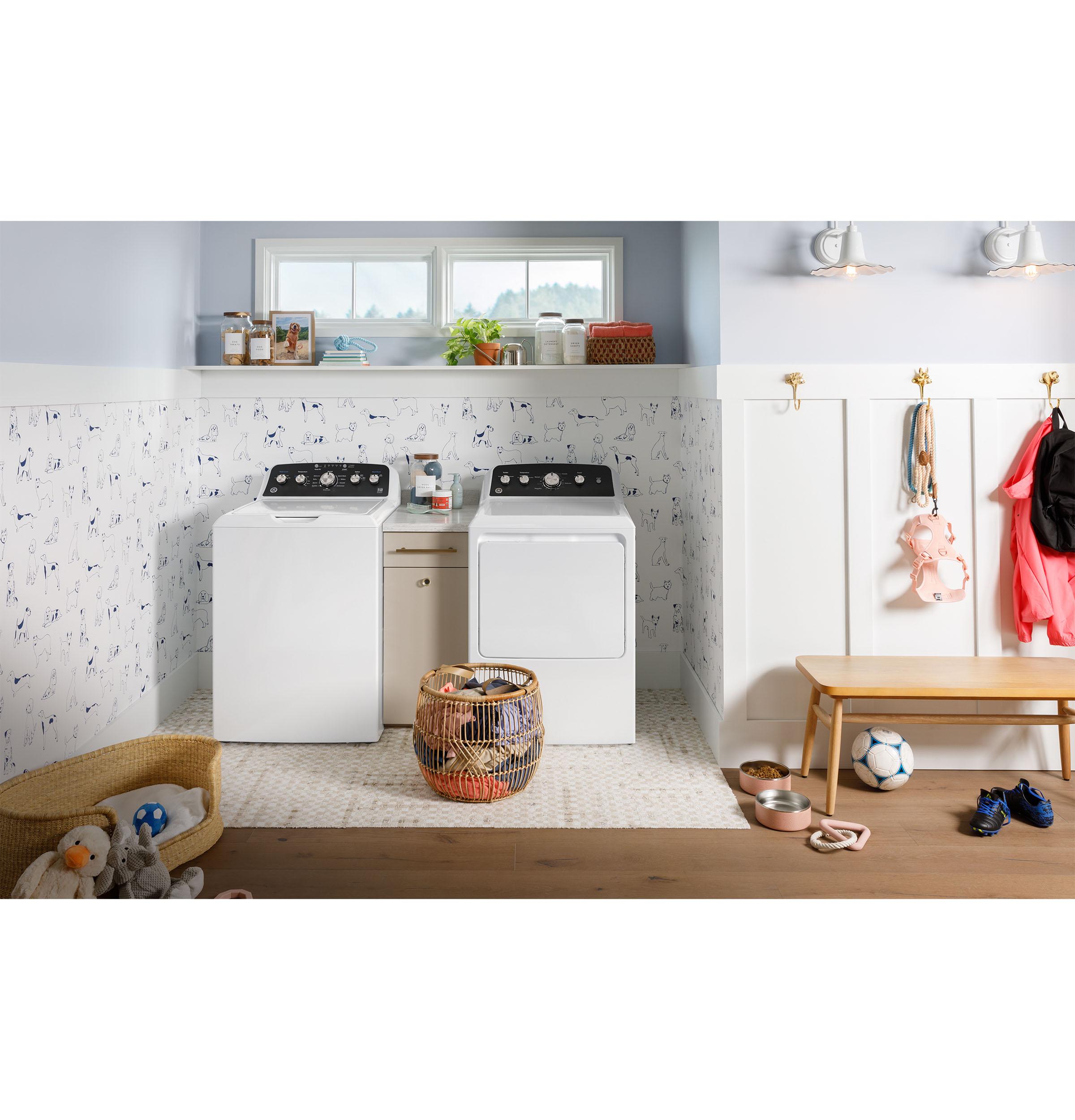 Ge Appliances GTD48EASWWB Ge® 7.2 Cu. Ft. Capacity Electric Dryer With Up To 120 Ft. Venting And Extended Tumble