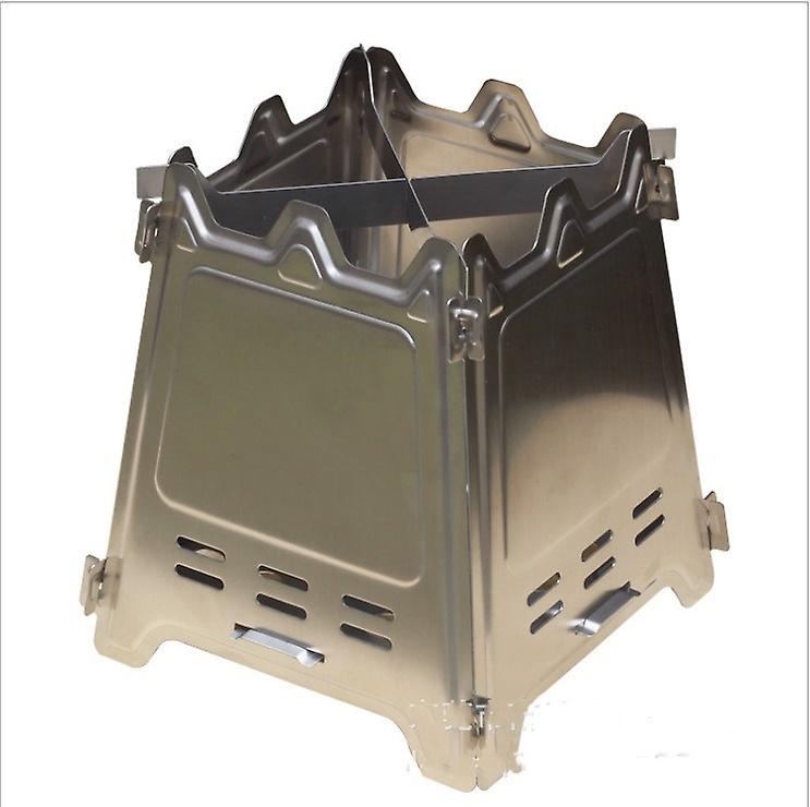 Folding Stainless Steel  Charcoal/ Wood Burning Stove