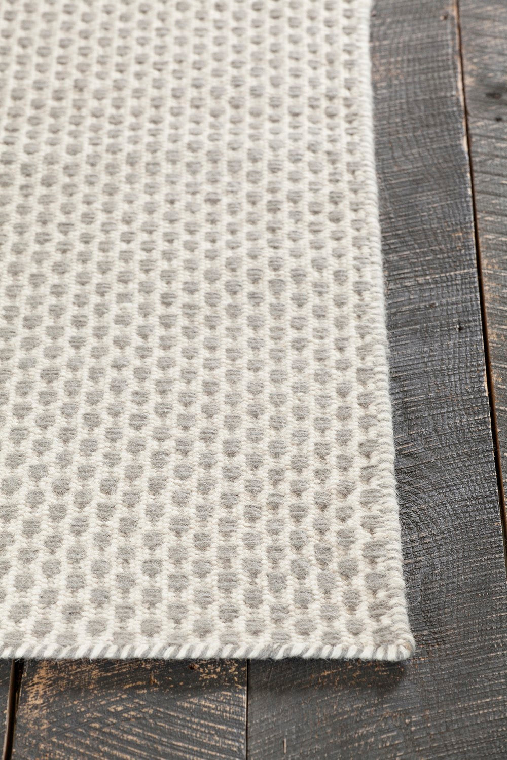 Bristol Grey/White Hand Woven Flatweave Rug