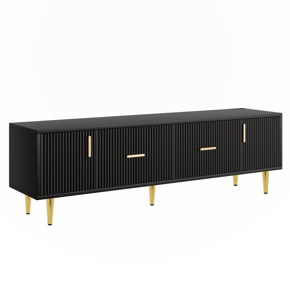 TV Stand with 5 Champagne Legs