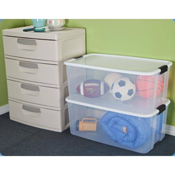 Sterilite 116 Qt. Ultra-Latching Storage Bin Box Container Clear (8-Pack) 8 x 19909804