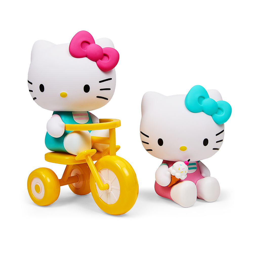 Hello Kitty® Tricycle and Ice Cream Play Theme 4.5” Vinyl Figure 2-Pack Set by Kidrobot