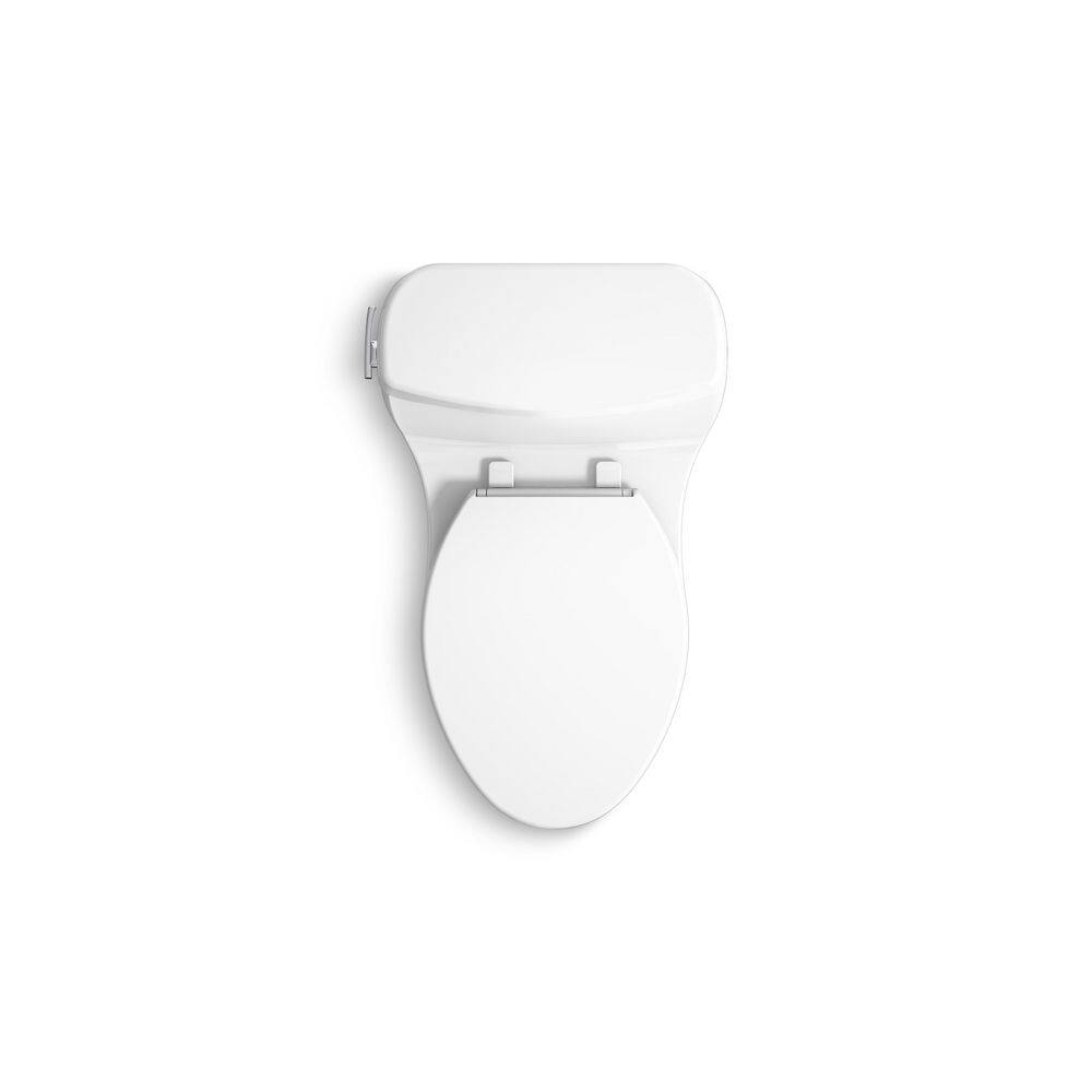 KOHLER Santa Rosa One-Piece 1.28 GPF Single Flush Elongated Toilet in White wContinuous Clean Technology (Seat Not Included) 30812-0