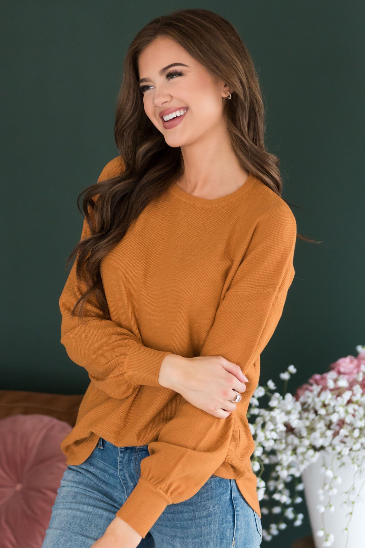 Fall In Line Modest Thermal Sweater