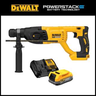 DW 20V MAX Cordless Brushless 1 in. SDS Plus D-Handle Rotary Hammer and 20V POWERSTACK Battery Starter Kit DCH133BWP034C