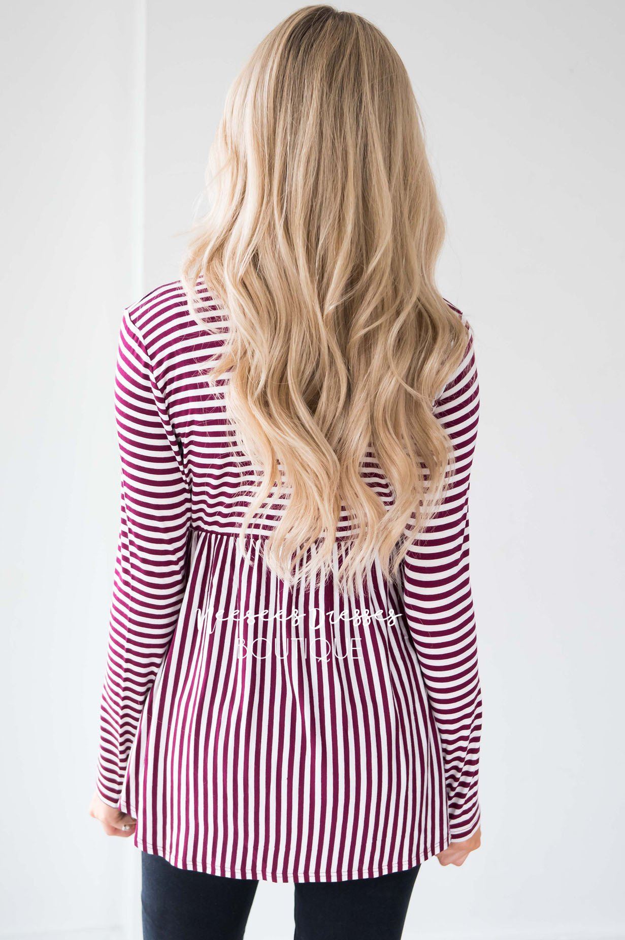 Down Town Dreams Striped Babydoll Top