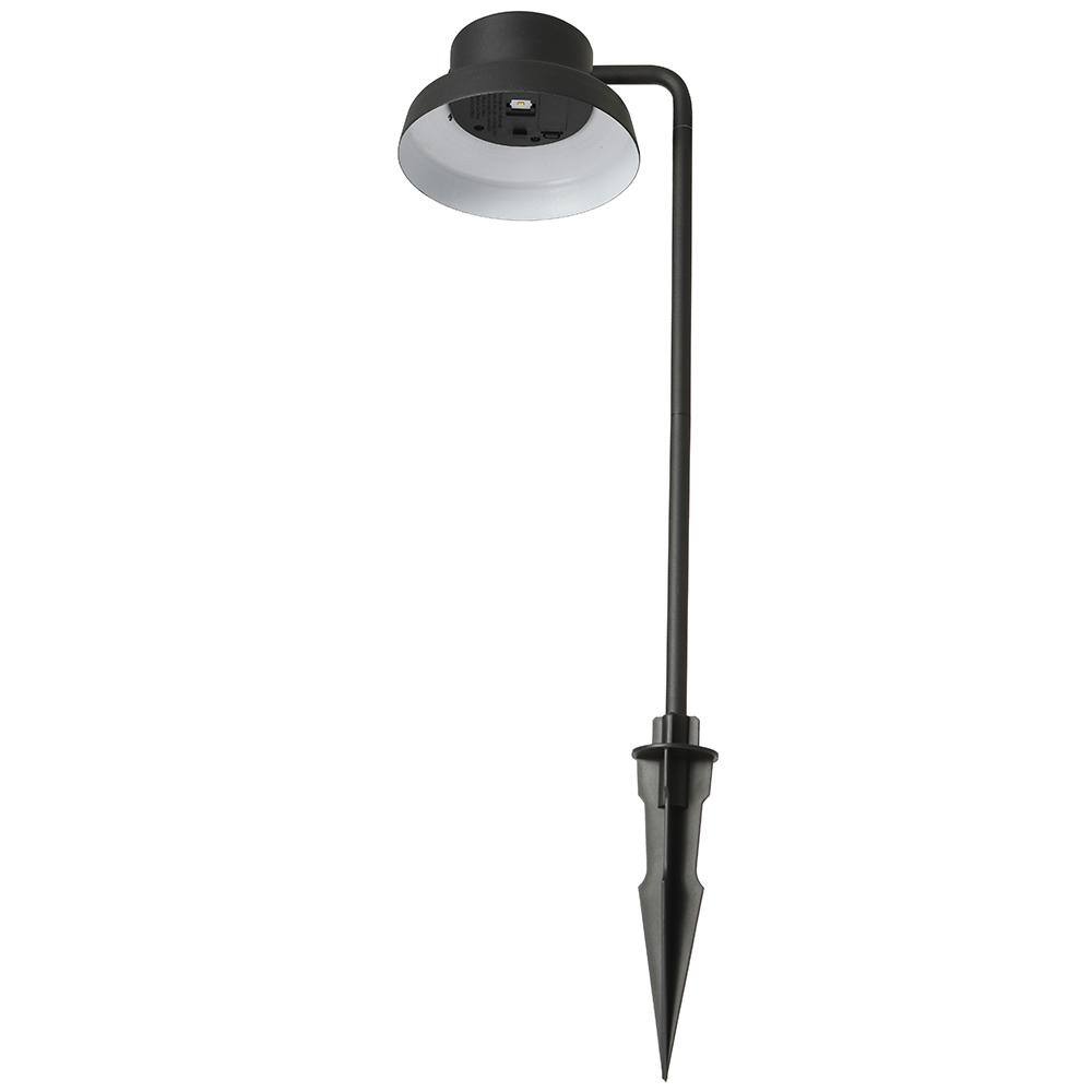 Hampton Bay Solar 10 Lumens Matte Black Outdoor Integrated LED Motion Sensing Path Light WeatherWaterRust Resistant 93116