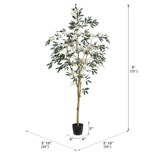 Vickerman Artificial Potted Olive Tree