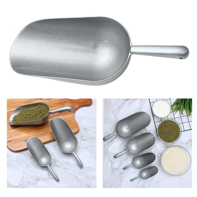 Feeding Shovel Thicken Aluminum Alloy Soil Scoop Heavy Duty Hand Shovel Filling Spoon for Gardening Agriculture with Comfort