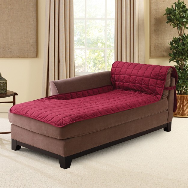 Antimicrobial Quilted Armless Chaise Furniture Protector Sure Fit