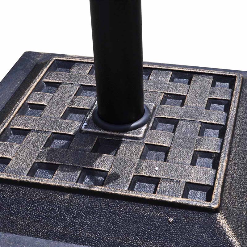 30 lbs 17.5 Inch Heavy Duty Square Outdoor Patio Market Umbrella Base Stand