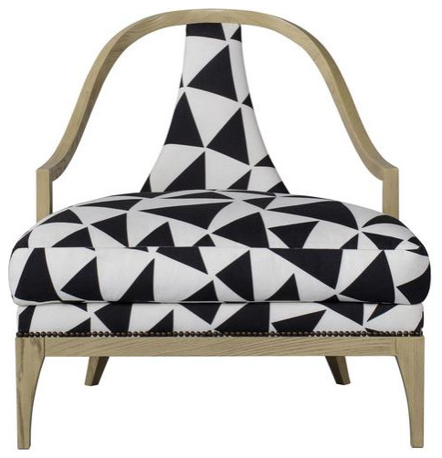 Lynette Chair Reagan Triangles   Contemporary   Armchairs And Accent Chairs   by Peachtree Fine Furniture  Houzz