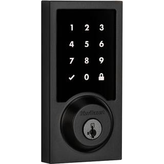 Kwikset SmartCode 916 Zigbee 3.0 Contemporary Touchscreen Matte Black Single Cylinder Keypad Electronic Deadbolt with SmartKey 916CNTTSZB3514