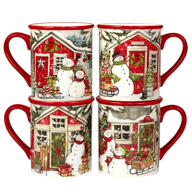 Certified International Snowman's Farmhouse 16-pc. Dinnerware Set