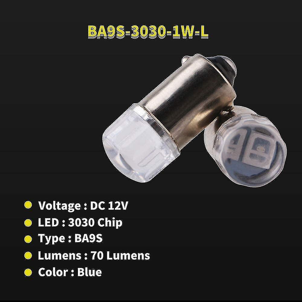 10pcs Led Car Bulb， Car Tail Side Marker Interior Indicator Reverse Angle Led Light Bulb 12v