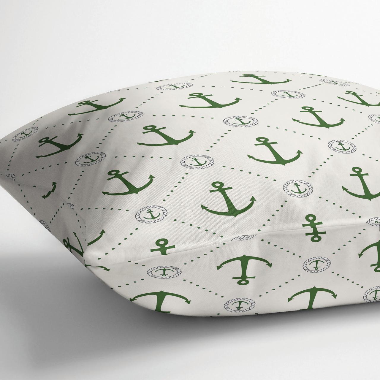 Anchor Chief Kelly Green Outdoor Pillow by Kavka Designs