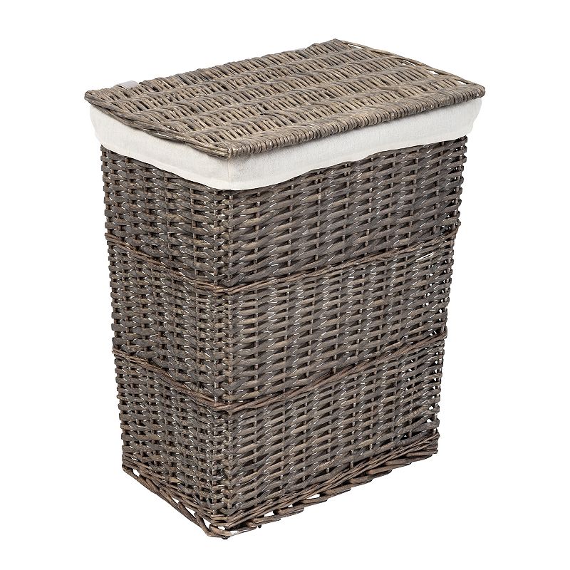 Honey-Can-Do 7-Piece Split Willow Woven Bathroom Storage Basket Set