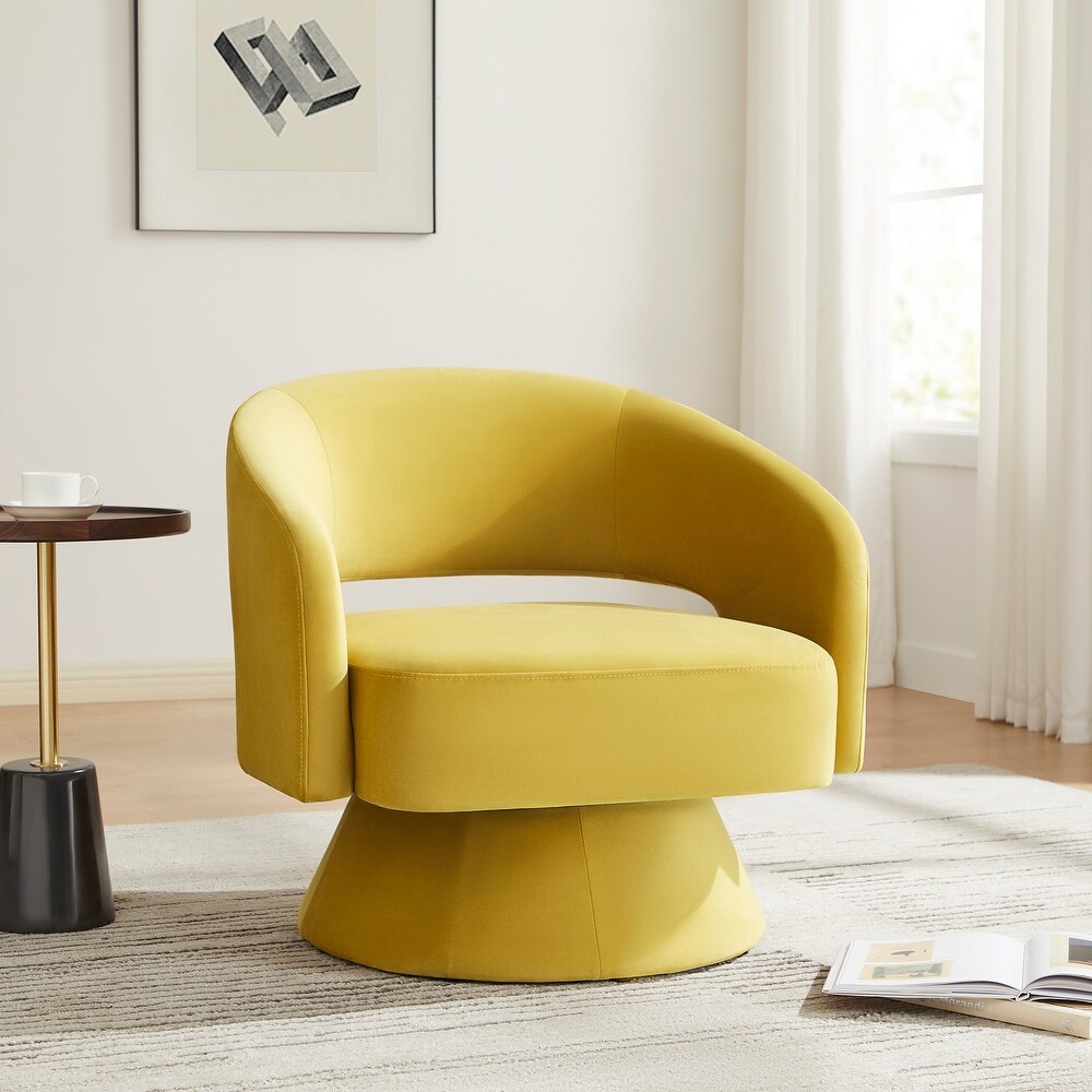 Jamie Swivel Fabric Accent Chair