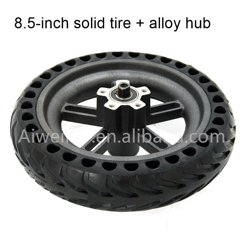 8.5inch Rear Solid Tire with Wheel Hub Disc Brake  Scooter Back Tyre for Xiaomi M365 Electric Scooter