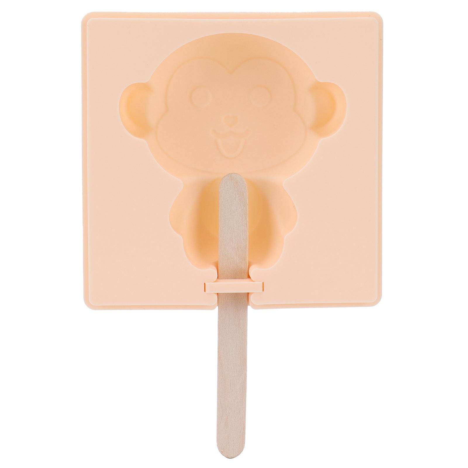 Silicone Ice Cream Mold， Cute Pig Shaped Ice Cream Tray Holder Easy To Release Flexible Ice Cream Maker With 20 Pcs Stick For Kitchen， Home[f]