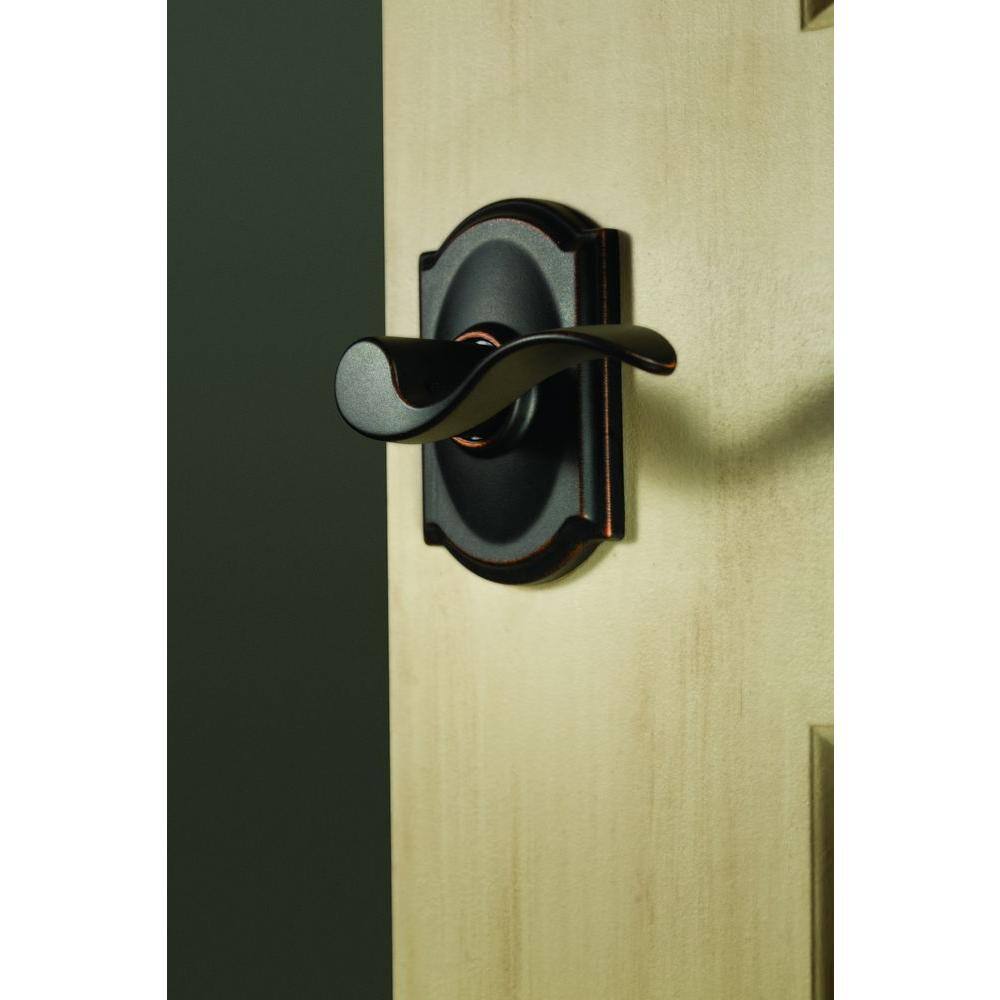 Schlage Accent Aged Bronze Passage HallCloset Door Handle with Camelot Trim F10 V ACC 716 CAM